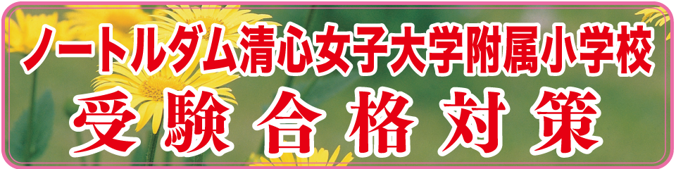 ノートルダム清心女子大学附属小学校受験合格対策