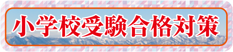 小学校受験合格対策