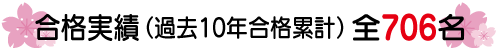 合格実績（過去10年合格累計2016-2025）全706名