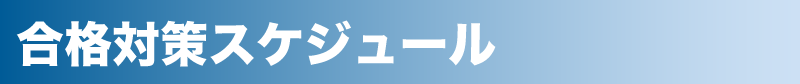 合格対策スケジュール
